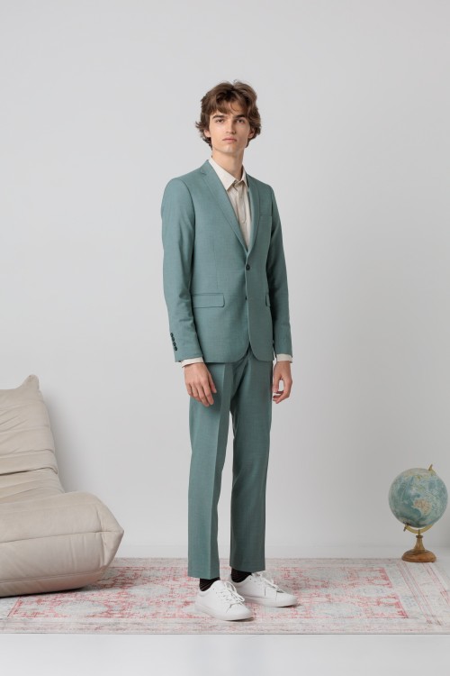 Mint Green Wool Suit