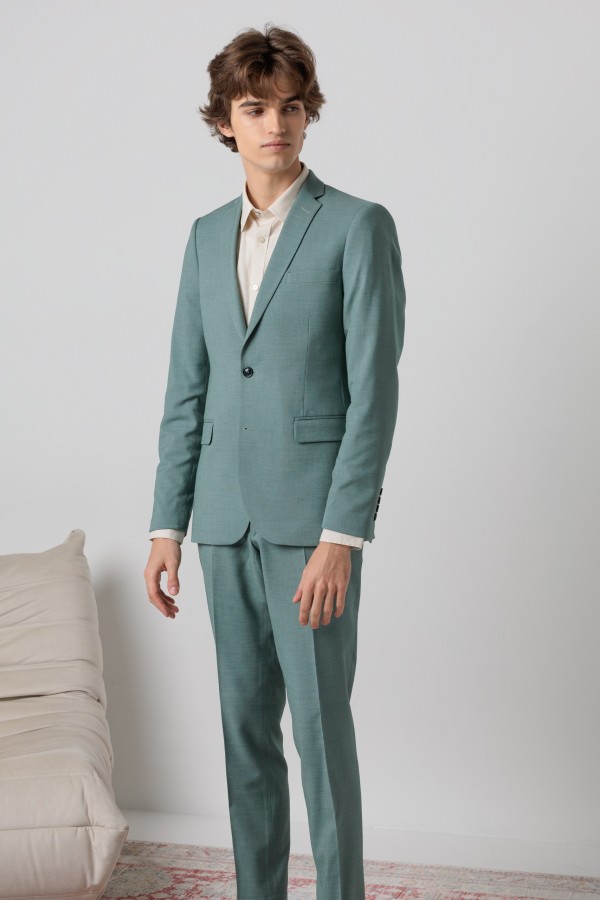Mint Green Wool Suit
