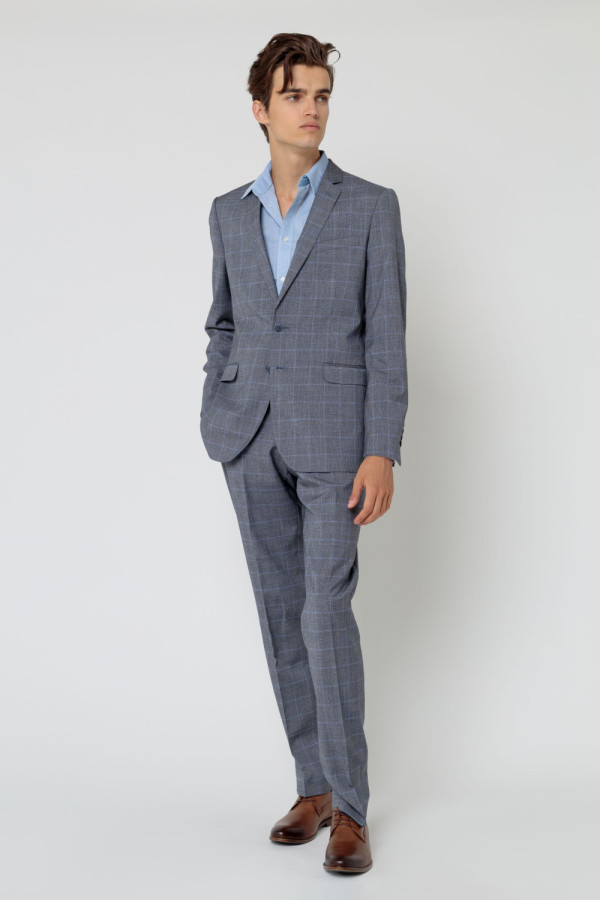 Grey Checked Suit nr 060