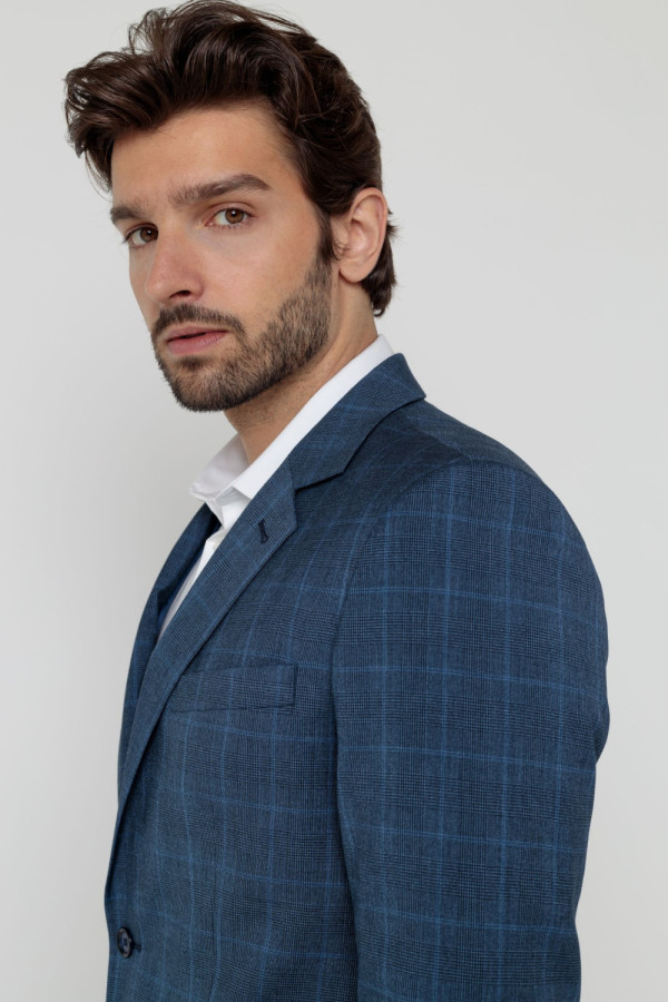 Blue Checked Suit nr 061