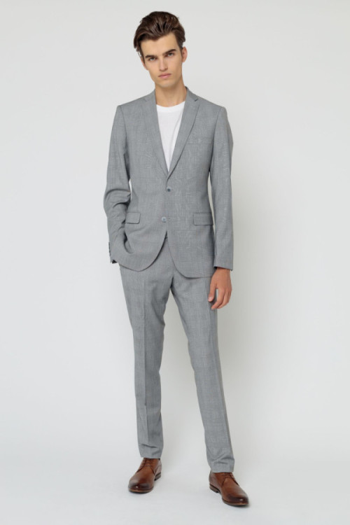 Cyprus Grey Checked Suit