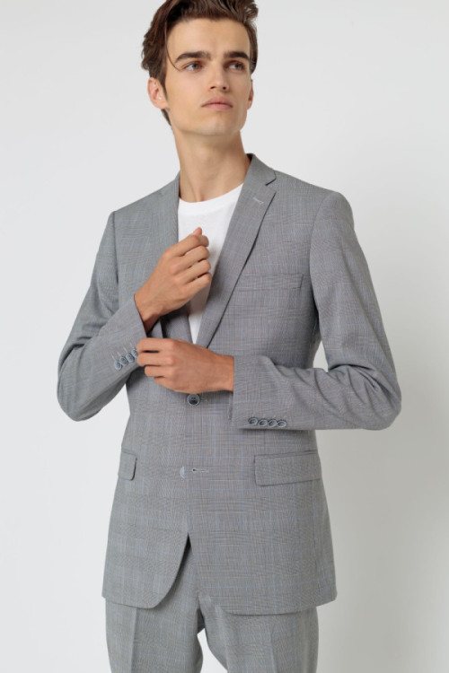 Cyprus Grey Checked Suit