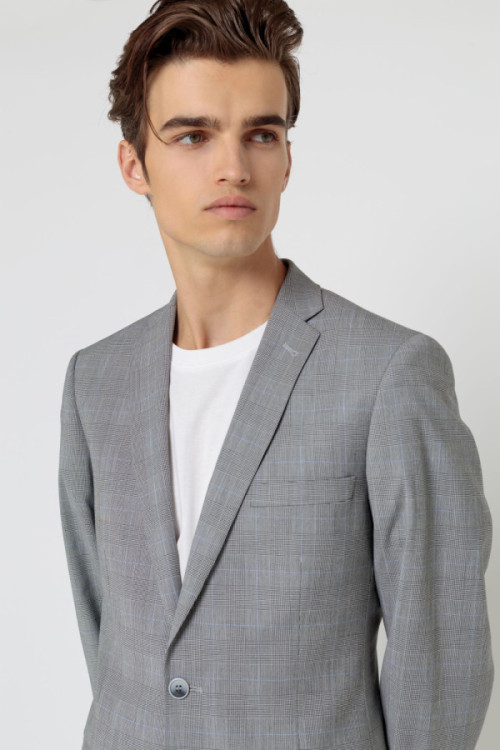 Cyprus Grey Checked Suit