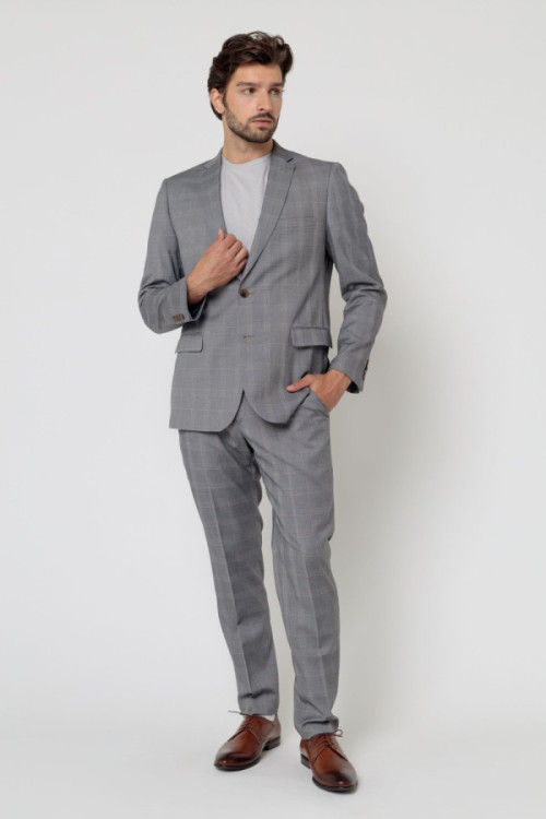 Grey Checked Suit nr 024