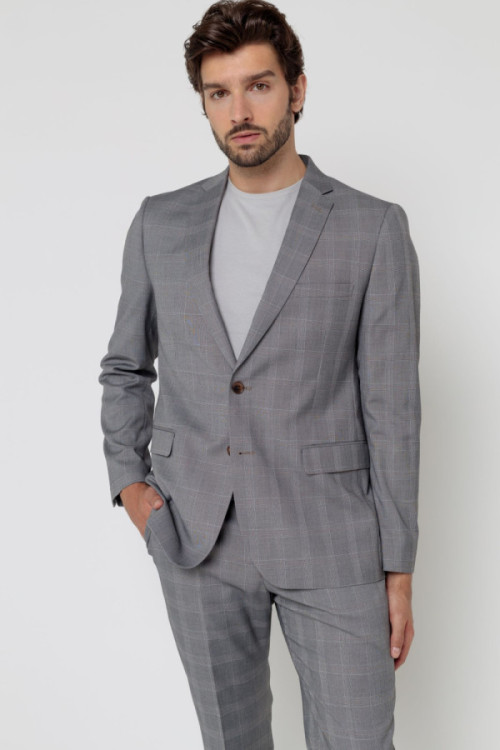 Grey Checked Suit nr 024