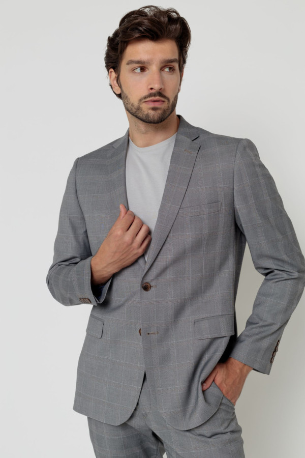 Grey Checked Suit nr 024