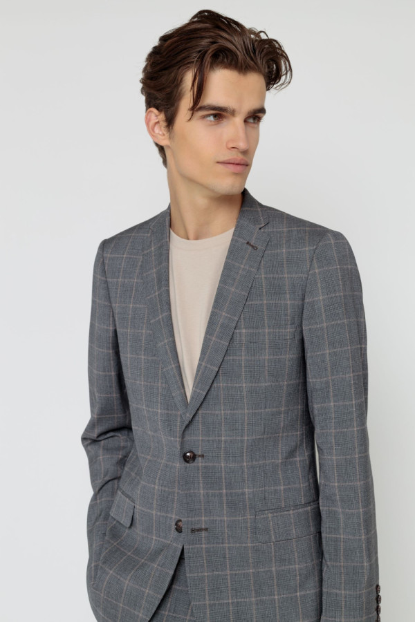 Grey checked suit Pasadena