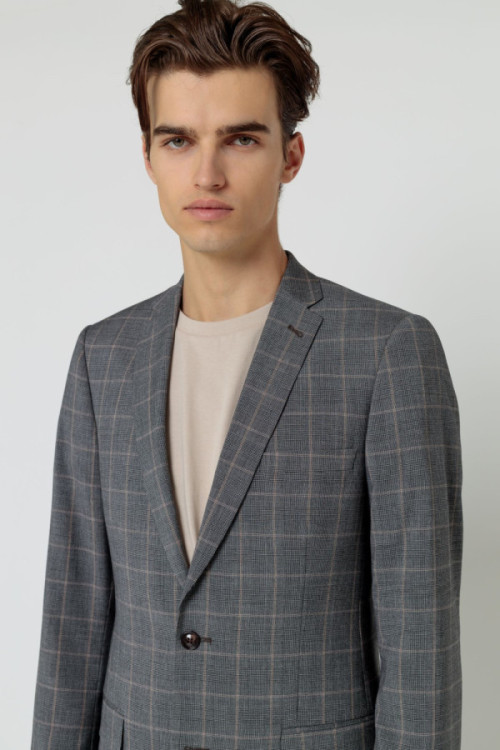 Grey checked suit Pasadena